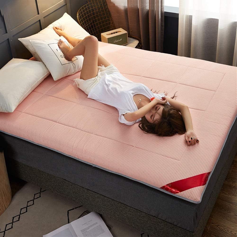 WNBED Futon Floor Bed Mattress, Tatami Folding Sleeping Mattress Pad Breathable Portable Camping Mattress Mat Quilted Soft Futon Mattress (Color : G, Size : Twin-90x200cm)