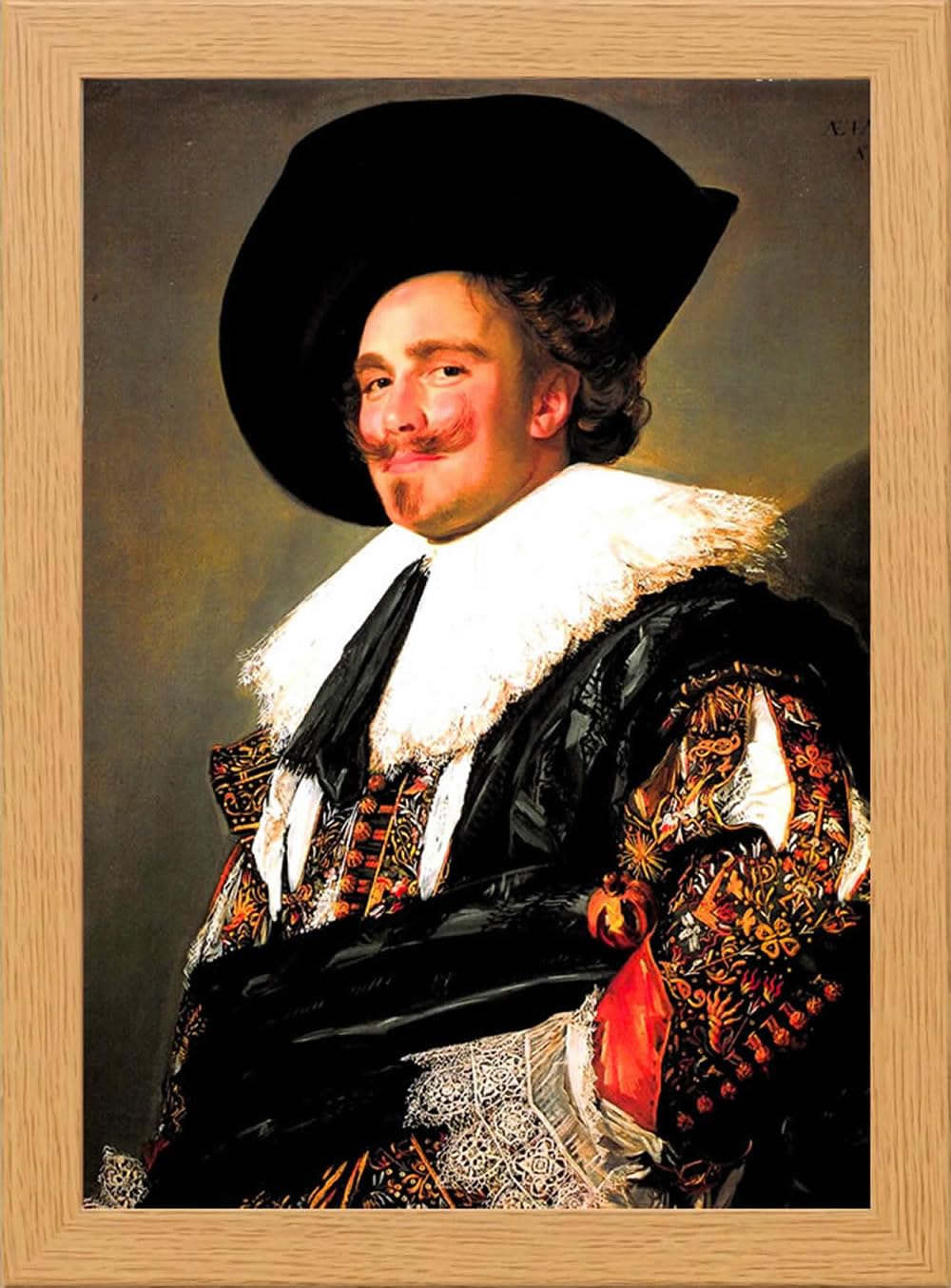 stortvalley THE LAUGHING CAVALIER by Frans Hals Print in Glass Fronted 10" x 13.5" Frame