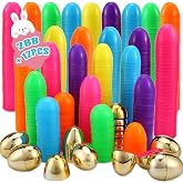Abakuku 300 Pcs Easter Eggs,2.35" Assorted Bright Colors Plastic Easter Eggs for Easter Hunt,Easter Themed,Decorations,Basket Stuffers Fillers