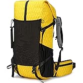 Hiking Backpack,40L to 50L Extra Large Capacity Hiking Bag,Internal Frame Camping Backpack,Upgraded X-PAC Lightweight Sport Daypack Travel Backpack Fit For Mountain Climbing Camping(Yellow)