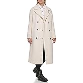 KARL LAGERFELD womens Legacy Military Long Wool Coat