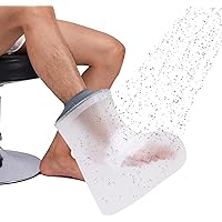 COMFYTHERA Waterproof Foot Cast Cover for Shower Ankle Wound Protector Bath Adult Watertight Cast Bag Showering for Surgery F