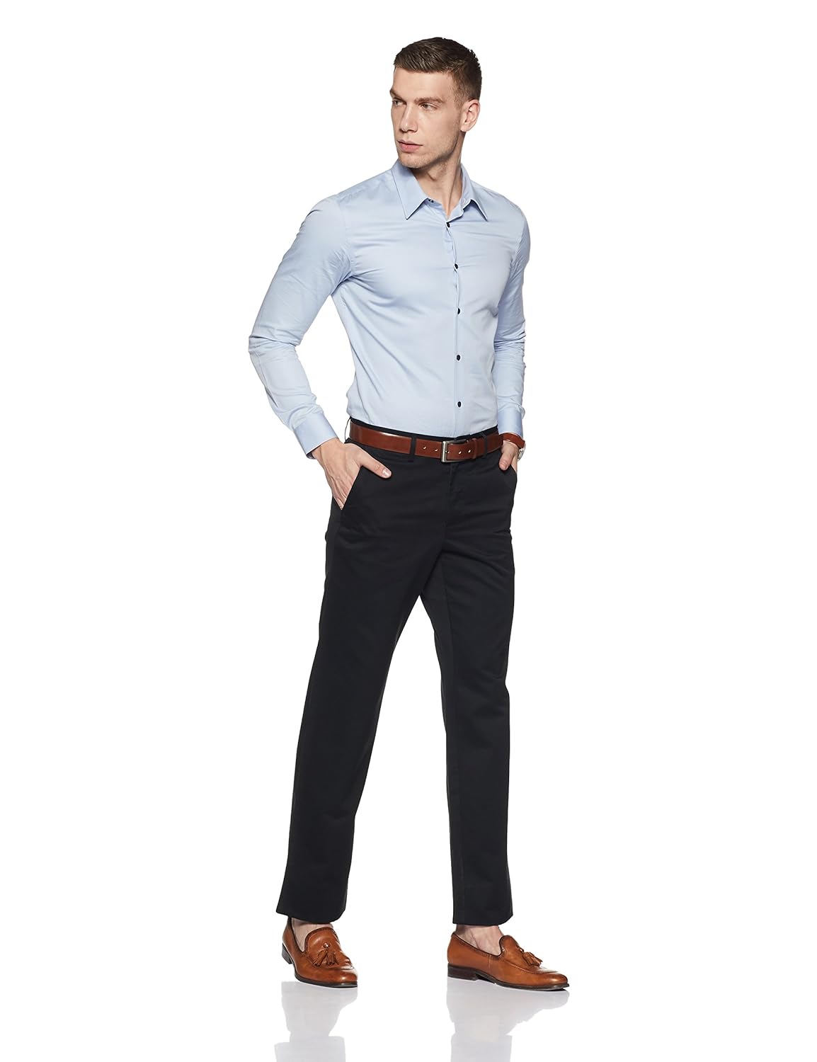 van heusen men's relaxed fit formal trousers