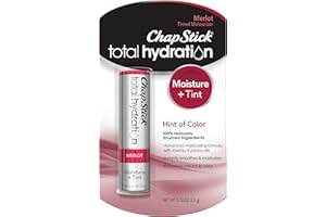 ChapStick Total Hydration Moisture + Tint Merlot Tinted Lip Balm Tube, Merlot Tinted ChapStick for Lip Care - .12 Oz