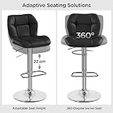 Yaheetech Bar Stool PU Leather Swivel Height Adjustable Backrest Counter Stool view 8