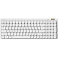 Flow Lite 100 Keys Low Profile Mechanical Keyboard, Swappable Rechargeable Wireless Keyboard with 2.4G Receiver, Bluetooth and Wired Connection for Windows, Mac/Spector Linear Switches (Off-White)