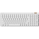 Flow Lite 100 Keys Low Profile Mechanical Keyboard, Swappable Rechargeable Wireless Keyboard with 2.4G Receiver, Bluetooth and Wired Connection for Windows, Mac/ Specter Linear Switches (Off-white)