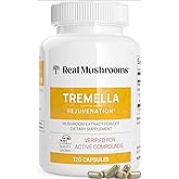Real Mushrooms Tremella Mushroom Extract 120 ct Blend for Daily Wellness Routine - Vegan, Non-GMO, Organic Supplements Humans Support Supplement