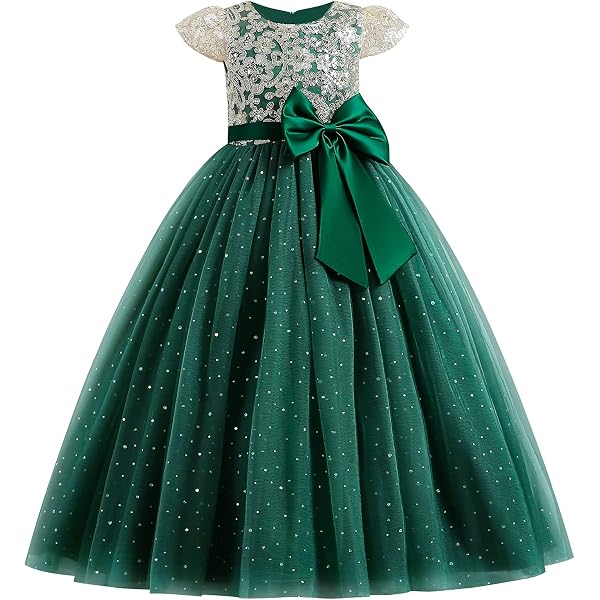 Amazon.com: WOCINL Flower Girls Floral Lace Tulle Sleeveless Dress Princess  Birthday Pageant Party Bridesmaid Wedding Long Maxi Gown Deep Green 5-6  Years: Clothing, Shoes & Jewelry