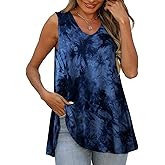 BELAROI Sleeveless Plus Size Tank Tops for Women Summer Tunic Shirts Casual V Neck Loose Fit Outfits