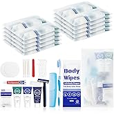 Travel Hygiene Kit Personal Toiletries Bulk, Disposable Homeless Care Package Supplies, Men Toiletry Set Cleaning Essentials Individually Wrapped for Camping, Travel, Relief, Charity (11-in-1, 5)