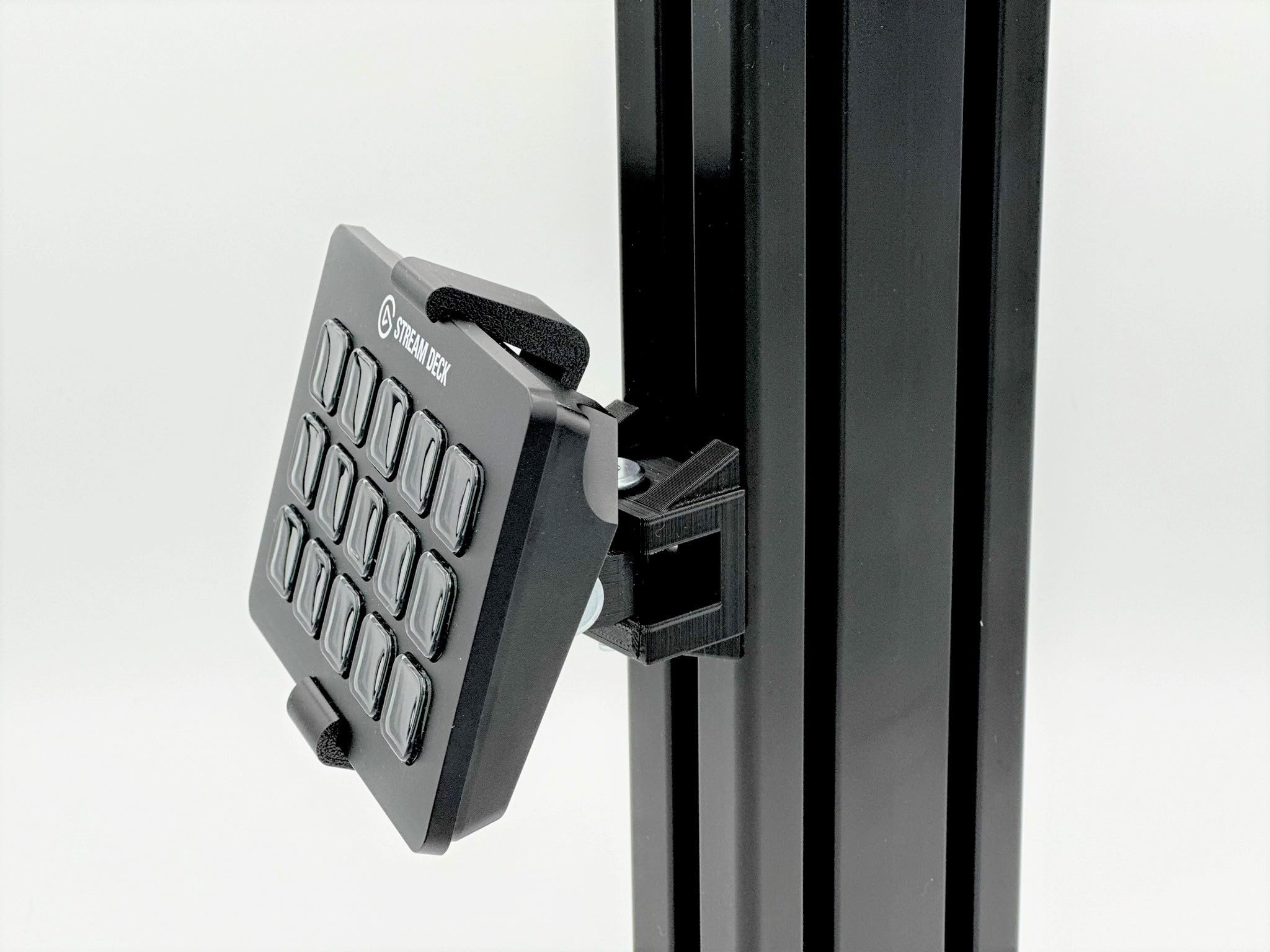 Sim Racing Mount for Stream Deck 15 Keys, Compatible with StreamDeck MK1, MK2, Scissor Keys. Designed for Aluminium Cockpits (40 Series) - Flight Simulator (Stream Deck MK1)