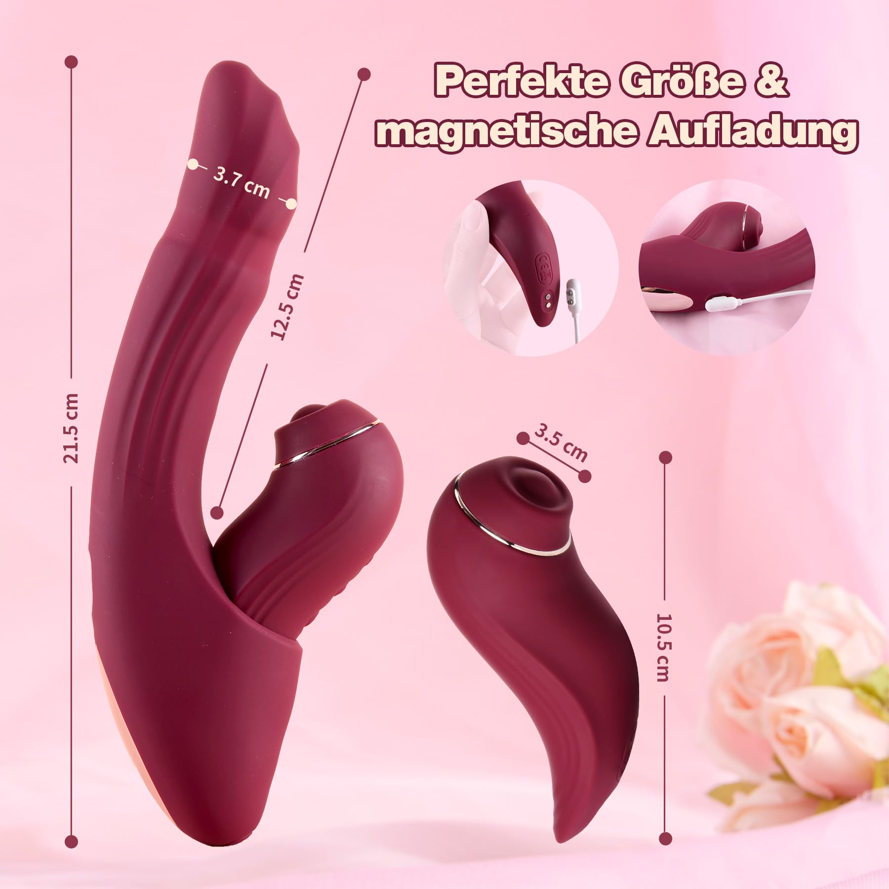5 in 1 Sex Spielzeug für die Frau Vibrator mit APP für G-punkt Klitoris,Vibration für Frauen mit 7Stoßmodi 7 Pochen 10 Vibration 42℃ Heizfunktion,Vibratorensets für Frauen,Sex Toys Dildos Sexspielzeug