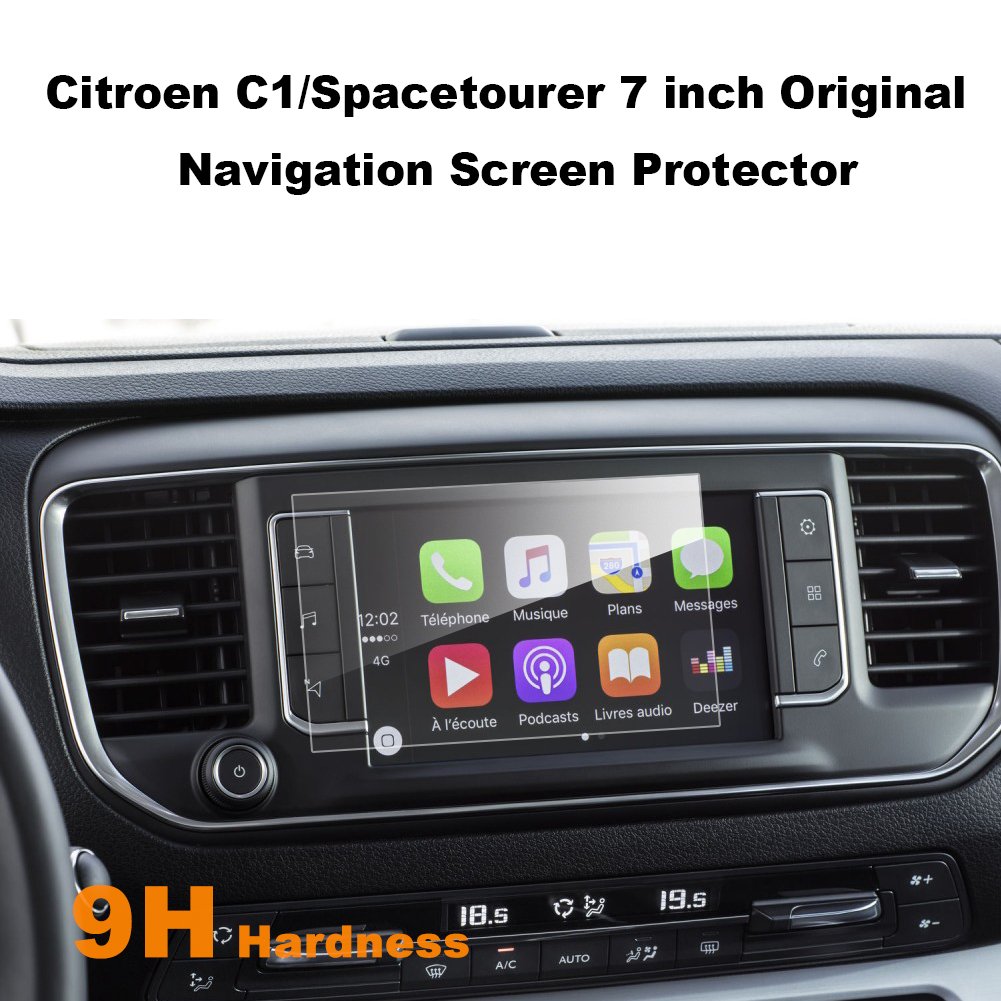 LFOTPP 8.8 inches Navigation Screen Protector for Citroen C1 Spacetourer, GPS Navi Tempered Glass Protective Flim