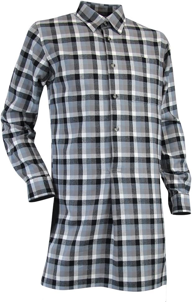 LMA Half-Buttoned Long Tail Shirt, Grey, Grey, 900300 VOSGES