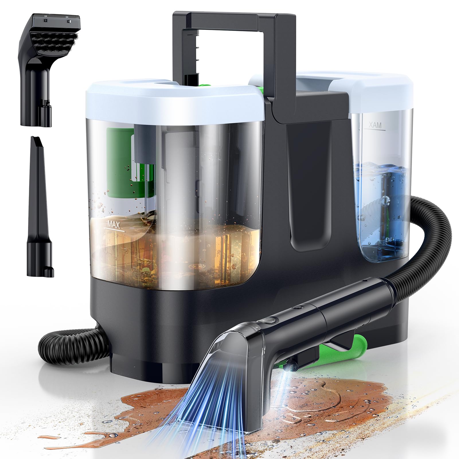 Photo 1 of LABIGO Portable Carpet & Upholstery Cleaner, 18Kpa Carpet Cleaner Machine for Deep Stain Removal, Spot Cleaner for Pet Accidents, Area Rugs, Stairs, Car Seats & Couches, Includes Tools & Self-Cleaning