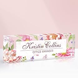 Custom Name Plate for Desk, Acrylic Office Decor