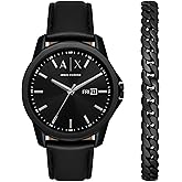 A|X Armani Exchange Chronograph Dress Watch for Men with Stainless Steel, Silicone or Leather Band