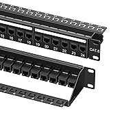 Cable Matters Rackmount 1U 24 Port Keystone Patch Panel with Cable