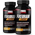 FORCE FACTOR Forebrain Focus Brain Booster, Brain Supplement to Boost Clarity & Concentration, Improve Memory & Sharpness & Productivity, Nootropic Brain Support Supplement, 120 Capsules, Black