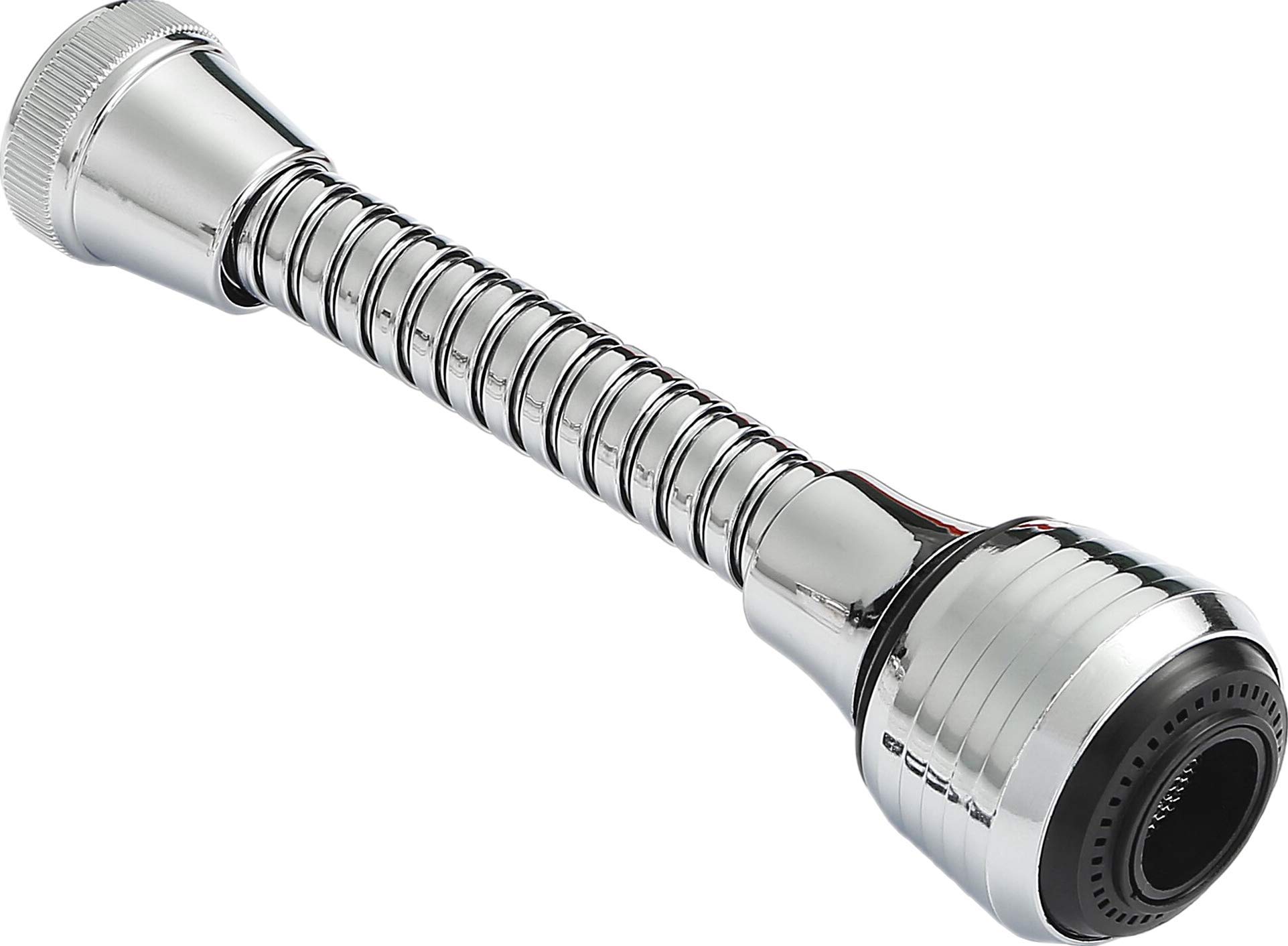 Flexible Faucet Sprayer 360 °Aerator ABS Polished Chrome for Kitchen Sink Tap Cold Hot Water (Sliver）