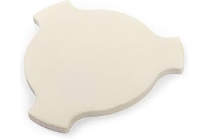 MIXRBBQ BBQ Future 17" Heat Deflector Stone, Heavy Duty Ceramic Pizza Stone, Plate Setter, Heat Diffuser Plate Compatible for Char-Griller 6201, Fits 20" AKORN Kamado Grill, Large Big Green Egg and More