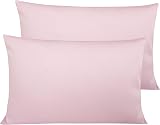 NTBAY 2 Pack Egyptian Cotton Pillowcases 50x75 cm Pink 500 Thread Count