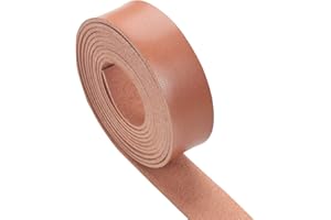 CDY Leather Strap Brown 1Inch Wide 80 Inches Long, Leather Belt Strips Very Suitable for Pet Collars, Traction Ropes,Belts, Keychains, Leather Watch Straps DIY Craft Projects (Brown)