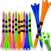 SWINGTEK 120 Pack Golf Tees, 100pcs 3-1/4" Long +20 Short Unbreakable Plastic Tees, Mixed Color