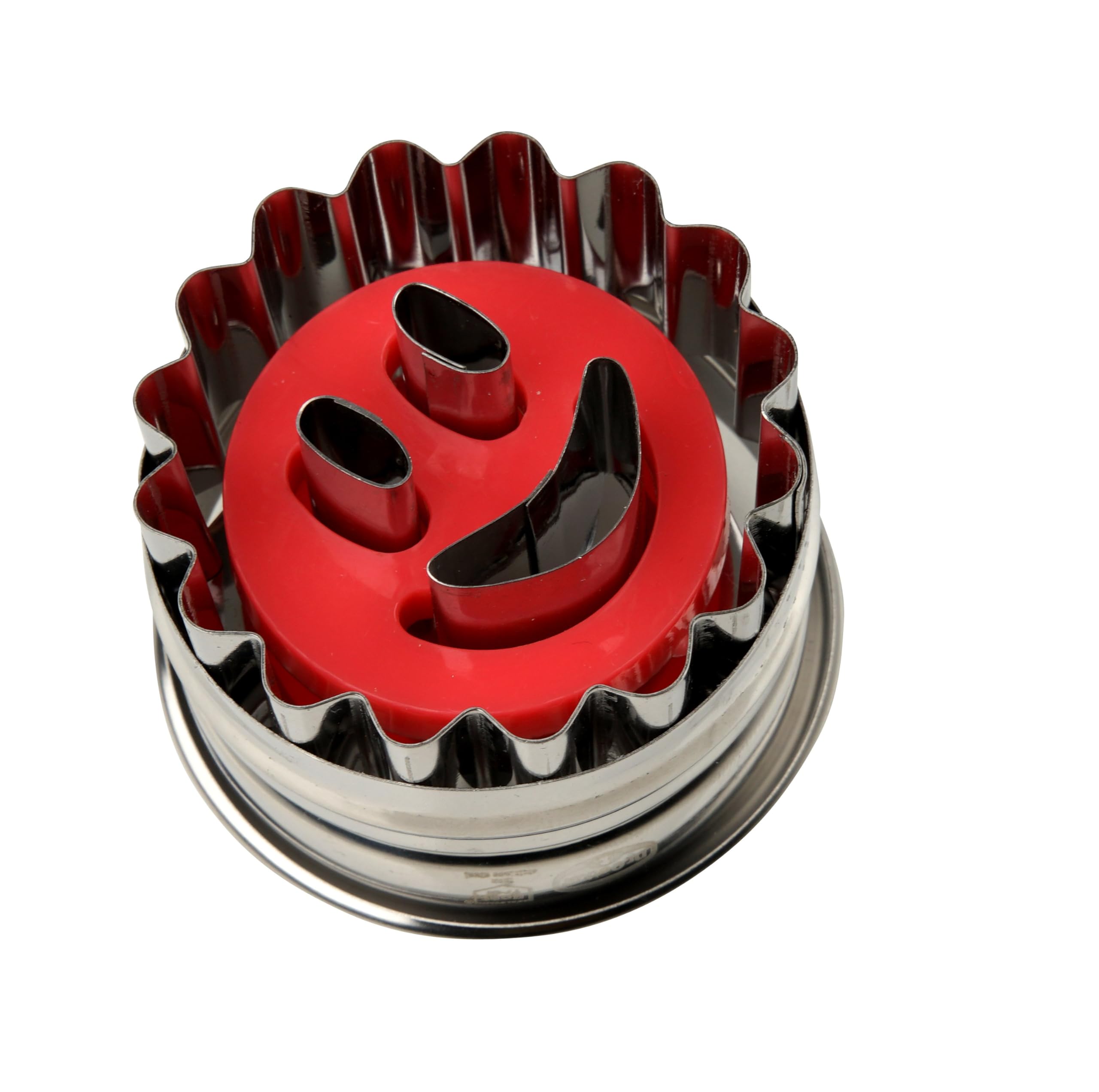Dr.Oetker Linzer Cookie Cutter Smiley, Stainless Steel, Silver, 5 x 3.5 cm