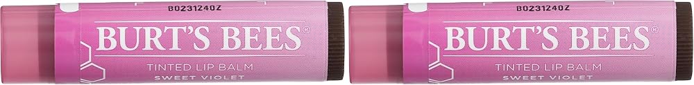 Burt's Bees Tinted Lip Balm Sweet Violet 4.25 g Pack of 2