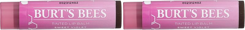 Burt's Bees Tinted Lip Balm Sweet Violet 4.25 g Pack of 2