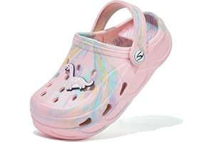 HOBIBEAR Boys Girls Classic Clogs Slip on Garden Shoes Cute Summer Sandals Water Shoes(Toddler/Little Kid)