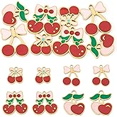 Boutigem Fruit Enamel Charms Assorted Fruits Stainless Steel Charms Metal Fruit Dangle Pendants for DIY Crafts Necklace Earring Keychain Jewelry Making