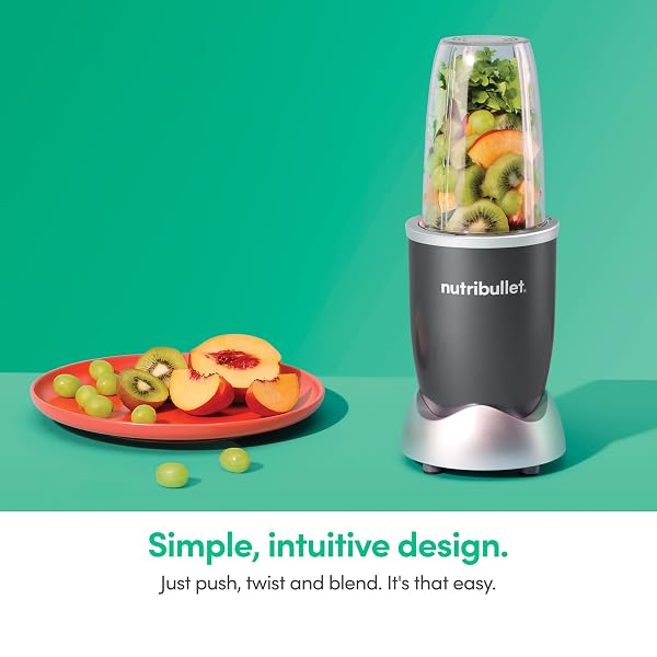 NUTRIBULLET PERSONAL BLENDER, SHAKES, SMOOTHIES, FOOD PREP, AND FROZEN BLENDING, 24 OUNCES, 600 WATT, DARK GRAY, NBR-0601WM