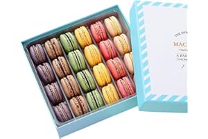 NOBLE CREATEAPROTOTYPE 24Pcs Cake Premium French Macarons Cookies Gift Baskets, Gourmet Box Desserts Birthday Snack Care Packages, Cookies Are Individually Packaged for the Perfect Freshness