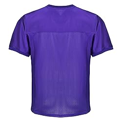 Aumudle Men Blank Plain Football Jersey Practice