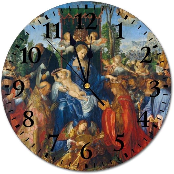 Decorative Wall Clock Funny Virgin Mary Baby Jesus Saints