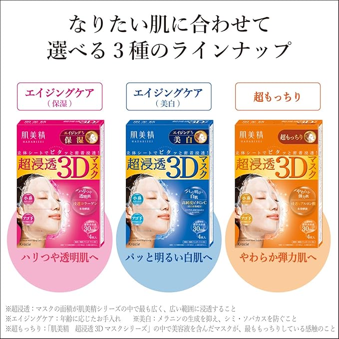 Amazon 肌美精 超浸透3dマスク エイジング保湿 4枚 肌美精 フェイスマスク 通販