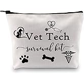 GJTIM Veterinarian Tech Gift Tech Gift Vet Tech Survival Kit Travel Makeup Cosmetic Bags for Graduation (Vet Tech Bag)
