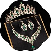 FIRCRE Crowns and Tiaras jewelry sets for Wedding princess birthday party Halloween Prom Pageant Jewelry for Women Crystal Bridal Jewelry Set for women