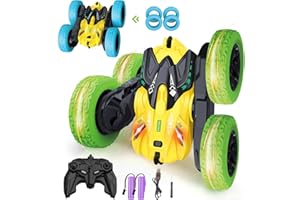 Remote Control Car,RC Cars for Kids,4WD 2.4Ghz Double Sided 360°Rotating Stunt Car with Headlights,Toy Cars for Boys Girls 6 