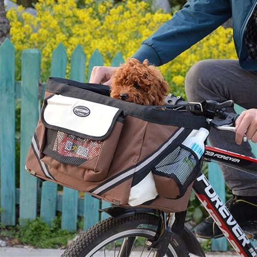 La bolsa de transporte de mascotas frente de la bicicleta de la caja caja de la