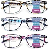 Sumkyle Progressive Multifocus Reading Glasses for Women Blue Light Block Computer Readers Stylish Spring Hinge Eyeglasses