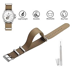 BISONSTRAP Nylon Watch Bands for Men, One-Piece