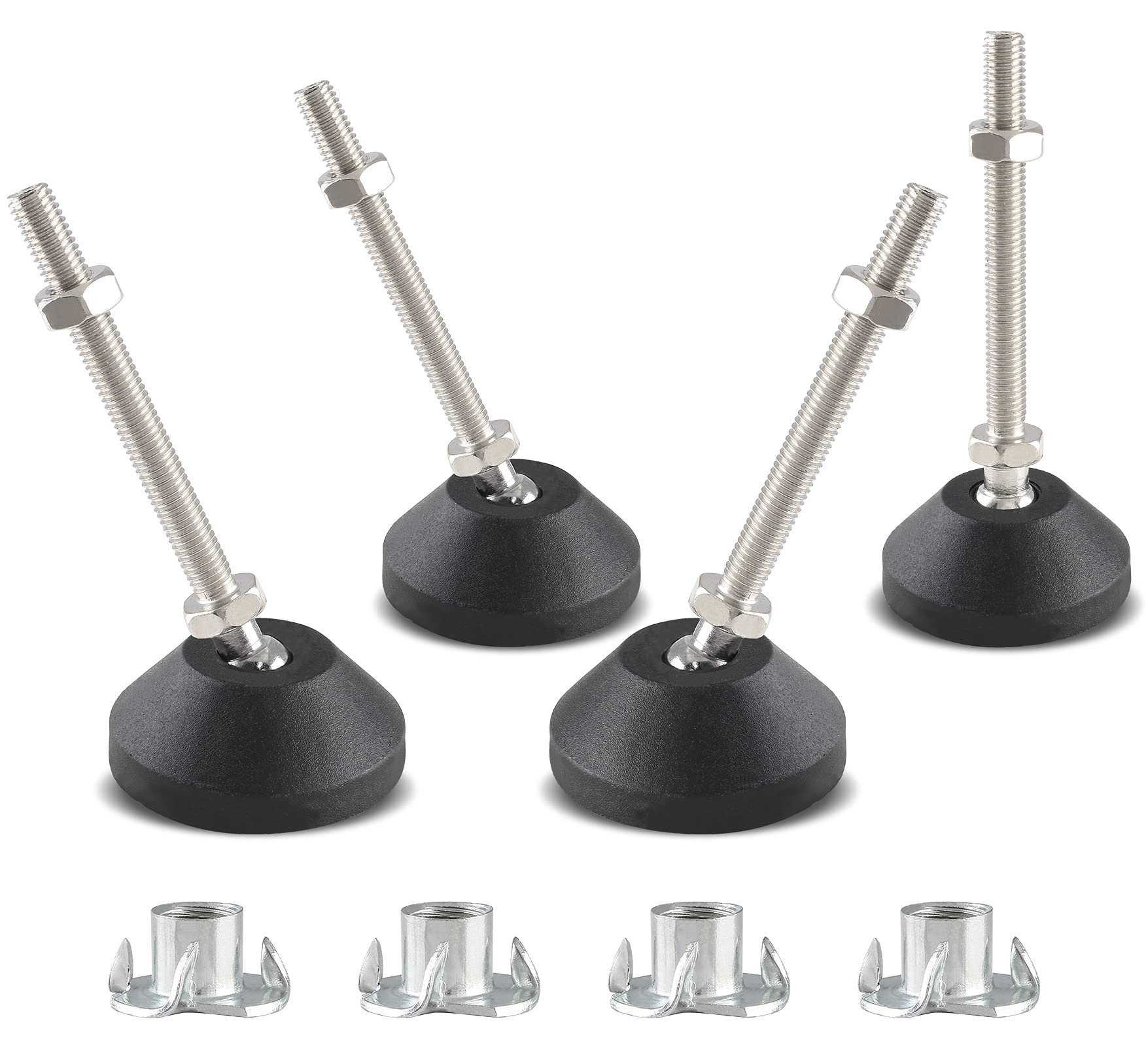 Commercial-Grade Adjustable Leveling Feet - Easy Install Furniture Feet Levelers For 6 thumbnail image