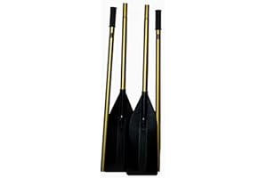LEISURE SPORTS PADDLES AND OARS Boat Oars with Oar Locks 6 1/2 Foot (1 Pair) Made in USA