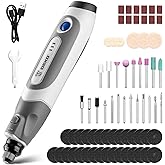 Mini Cordless Rotary Tool:DEKOPRO 3.7V Rotary Tool Variable Speed Display with Type-C Charging, Power Rotary Tool with 70 Acc