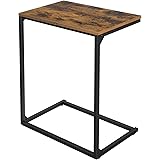VASAGLE Couch Table, Sofa Side Table, C Shaped End Table for Sofa and Bed, Snack Table 21.7 Inch for Living Room, Industrial