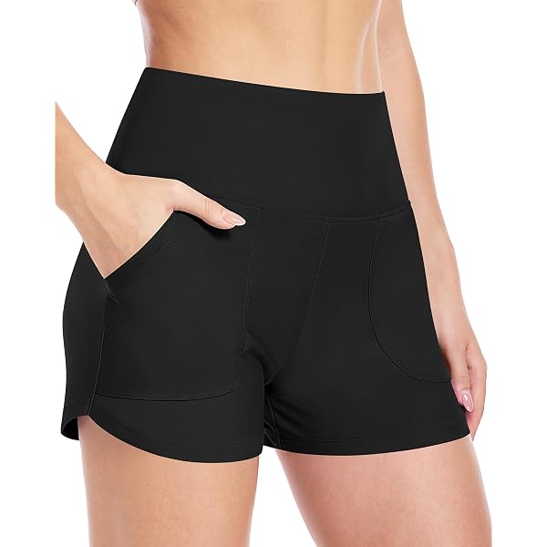 CRZ YOGA Womens 6'' Swim Board Shorts High Waisted Quick Dry